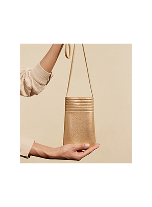 Pochette de téléphone dorée