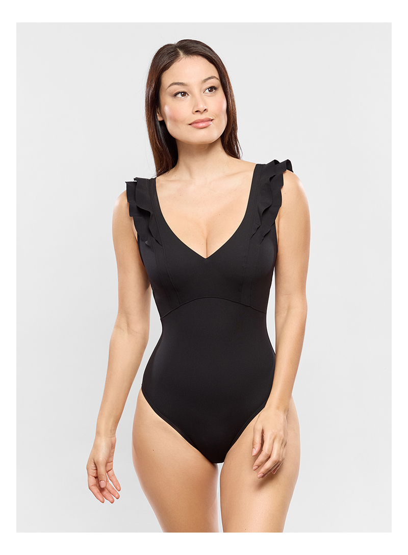 1 pièce - Décolleté V GLAM Noir