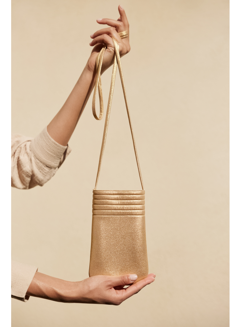 Pochette de téléphone dorée