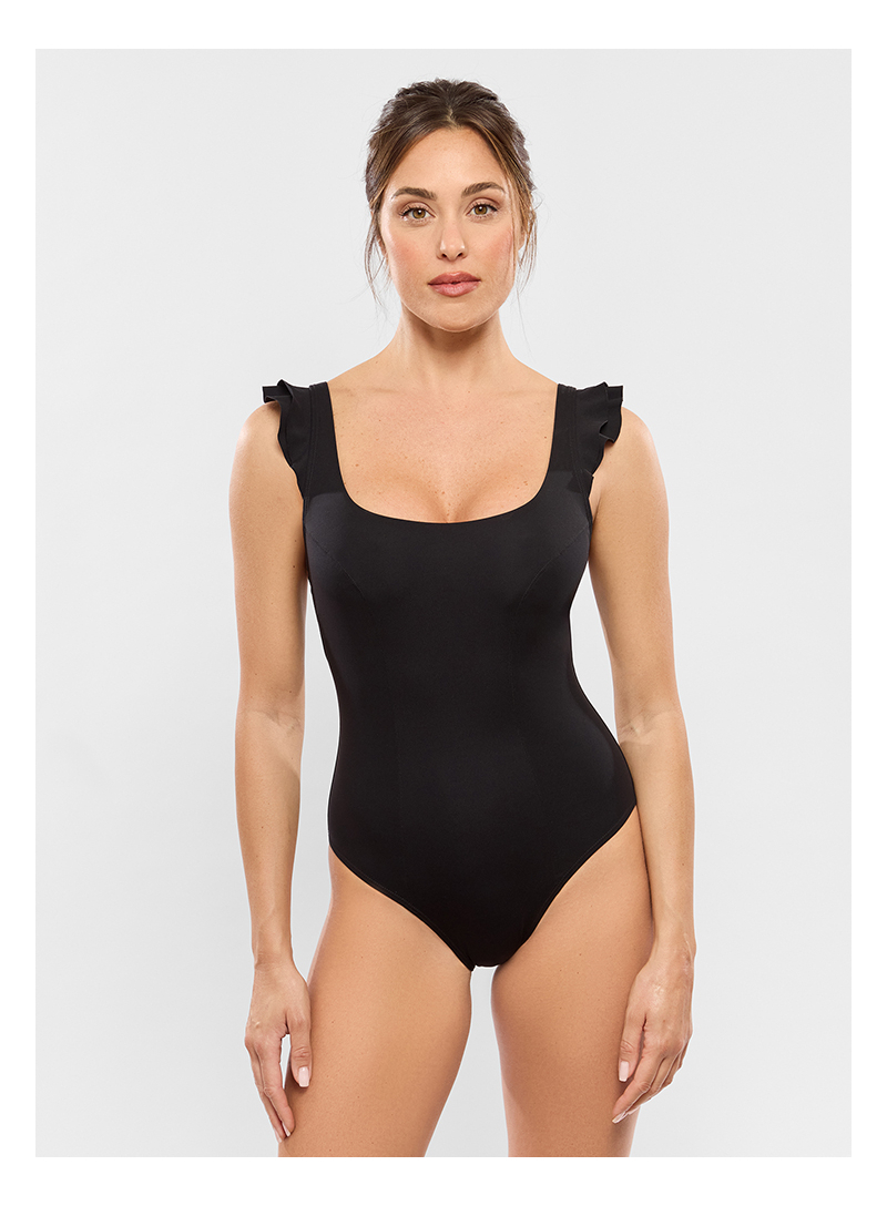 1 pièce - Décolleté arrondi GLAM Noir