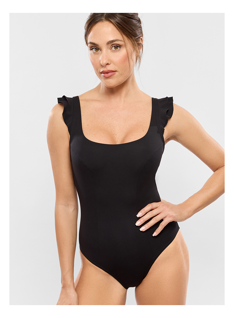 1 pièce - Décolleté arrondi GLAM Noir