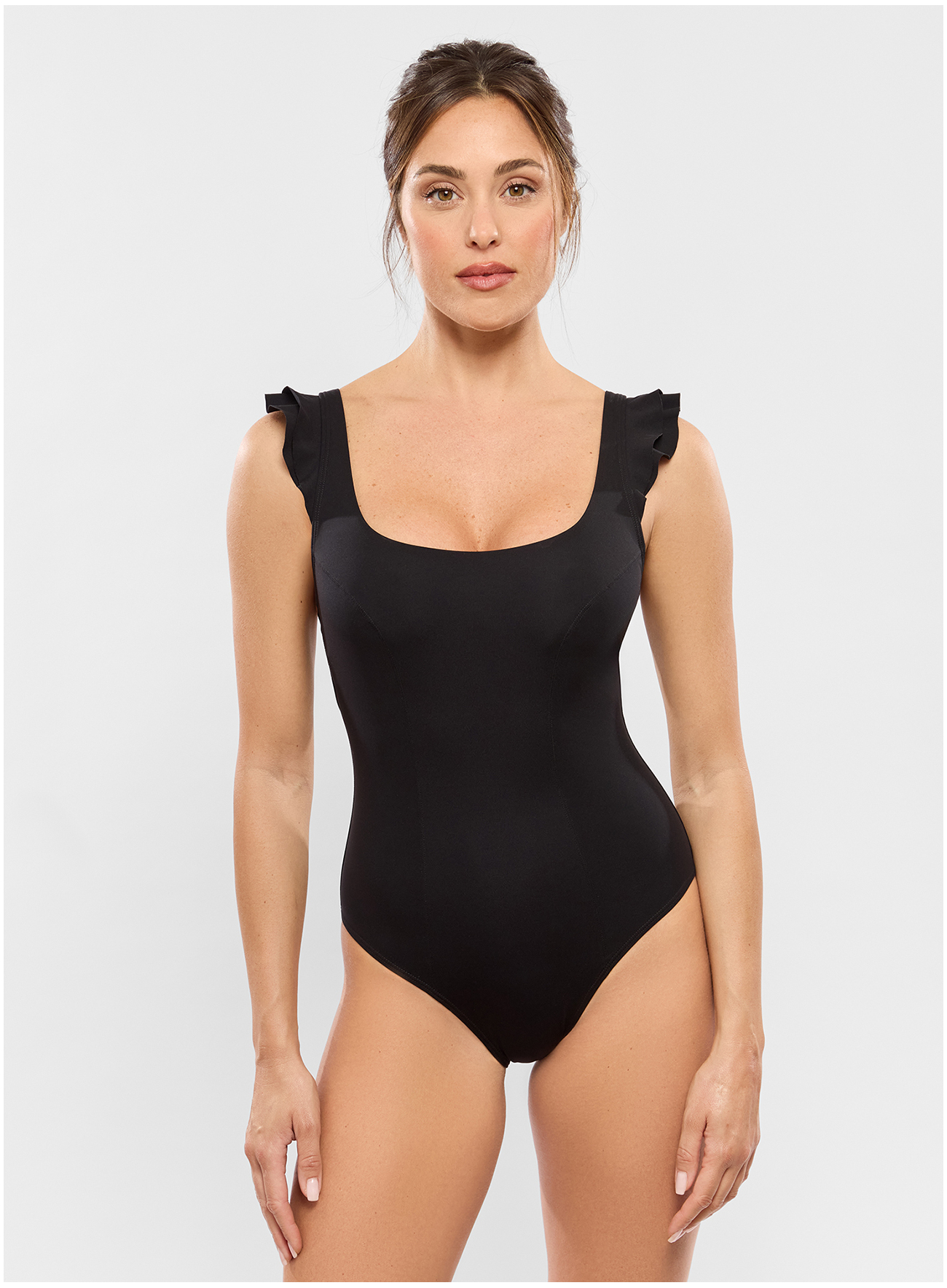 1 pièce - Décolleté arrondi GLAM Noir