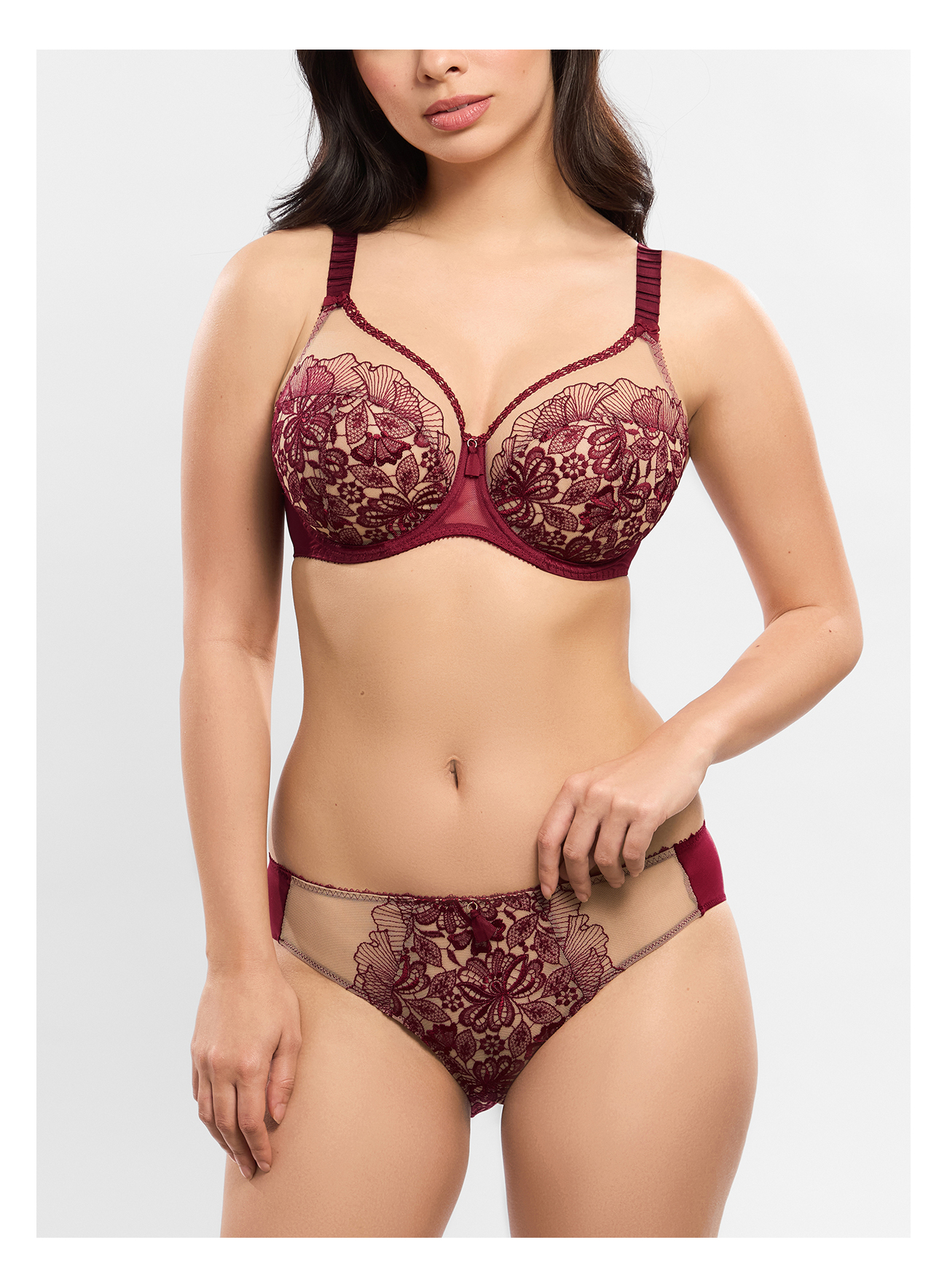 Full cup bra AGATHE Amarante