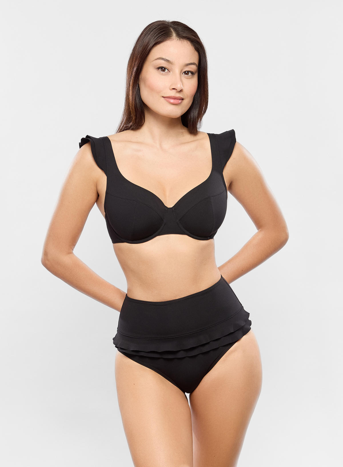 Culotte taille haute de bain GLAM Noir