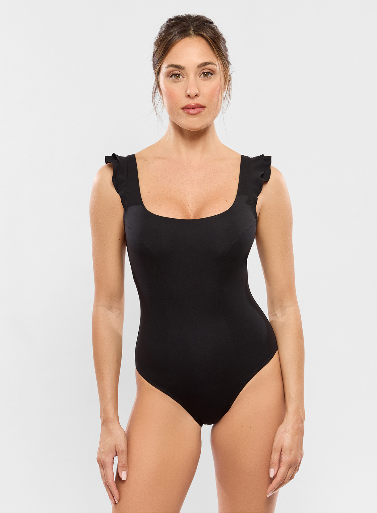 1 pièce - Décolleté arrondi GLAM Noir